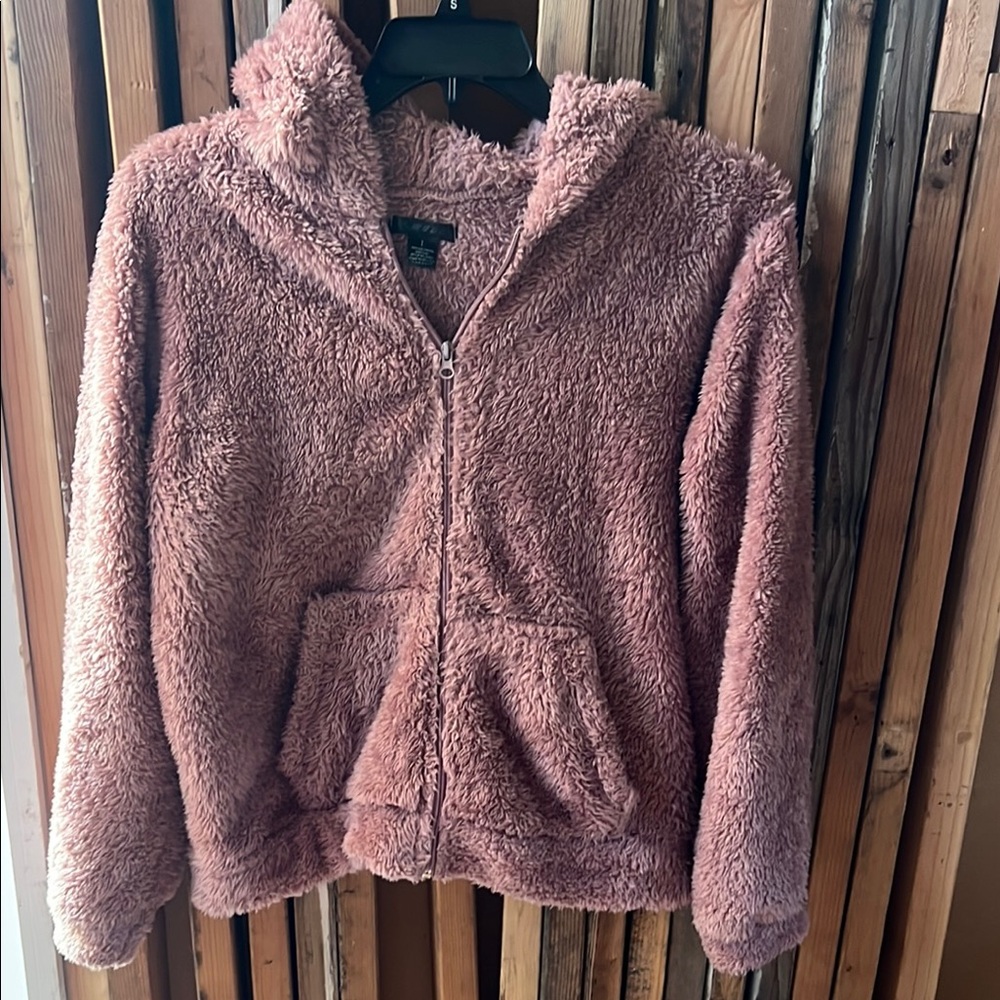 Cozy Pink Fleece Zip-Up Jacket